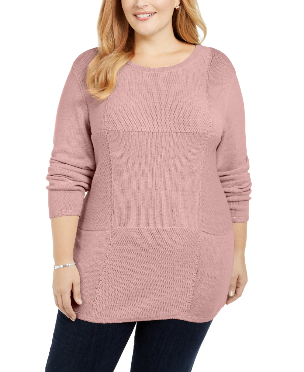 Túnica feminina Karen Scott Plus Knit Rosa Tamanho 3X