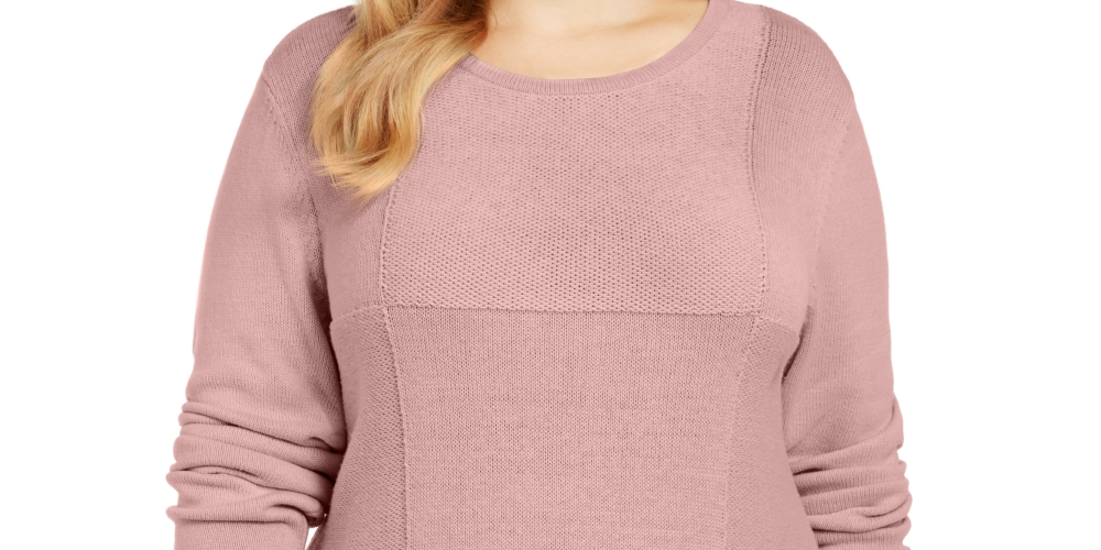 Túnica feminina Karen Scott Plus Knit Rosa Tamanho 3X
