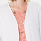 Top quimono feminino de algodão com acabamento em borla Style &amp; Co, branco, tamanho extragrande