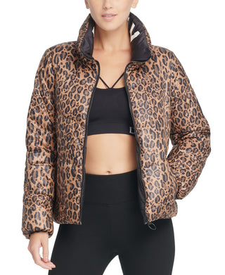Jaqueta Puffer Reversível Sport Feminina DKNY Preta Tamanho Médio