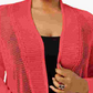 Cardigan feminino Alfani plus size com costura mista e abertura frontal, vermelho, tamanho 1X