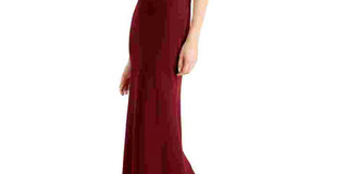 Vestido de festa Betsy &amp; Adam feminino ombro a ombro vermelho brilhante tamanho 6
