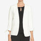 Blazer feminino CeCe com manga amarrada e frente aberta, branco, tamanho 12