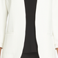 Blazer feminino CeCe com manga amarrada e frente aberta, branco, tamanho 12