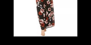 Vestido longo feminino com estampa floral e alças finas, preto, tamanho 12, da INC International Concepts