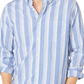 Camisa social masculina listrada Nautica, tamanho médio, azul