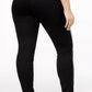 Calça legging feminina casual com frente de couro sintético da INC International Concepts, preta, tamanho 26W
