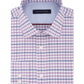 Camisa social masculina Tommy Hilfiger com ajuste fino e gola flexível xadrez, roxa, tamanho 16,5 x 34 x 35