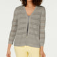 Cardigan feminino listrado Pointelle Charter Club Sugar Sand tamanho XX-Large