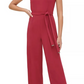 Macacão Tommy Hilfiger Feminino Crepe com Cinto Vermelho Tamanho 2