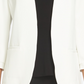 Blazer feminino CeCe com manga amarrada e frente aberta, branco, tamanho 10