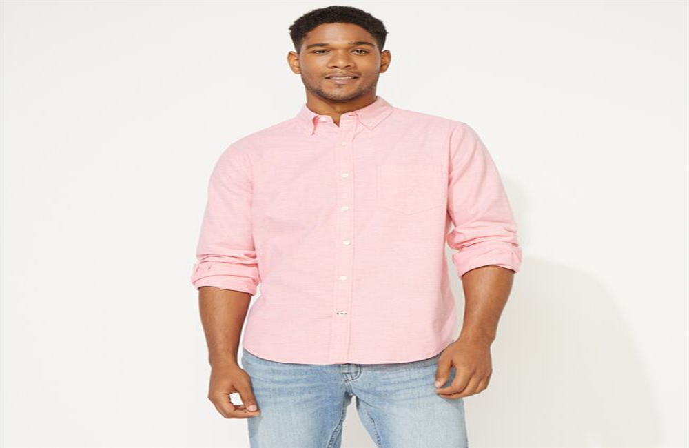 Camisa Oxford Masculina Nautica Classic Fit Rosa Tamanho X-G
