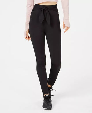 Leggings Material Girl Active Juniors com amarração frontal, preta, tamanho médio