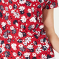 Karen Scott Camiseta Henley Feminina Estampada Liberty Daisy Vermelha Tamanho PL