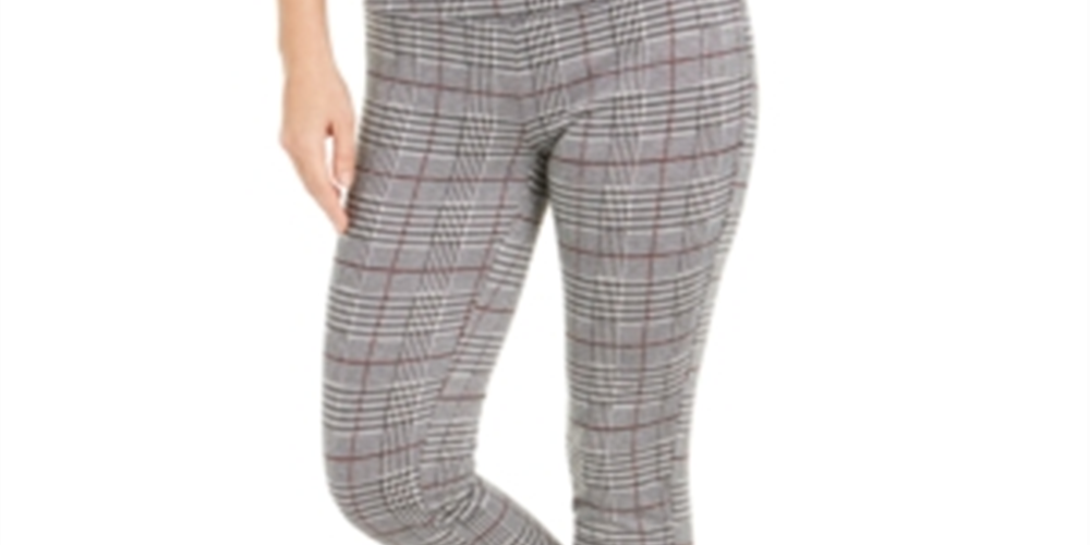 Leggings femininas Glen Plaid da INC International Concepts, cinza, tamanho XX-G