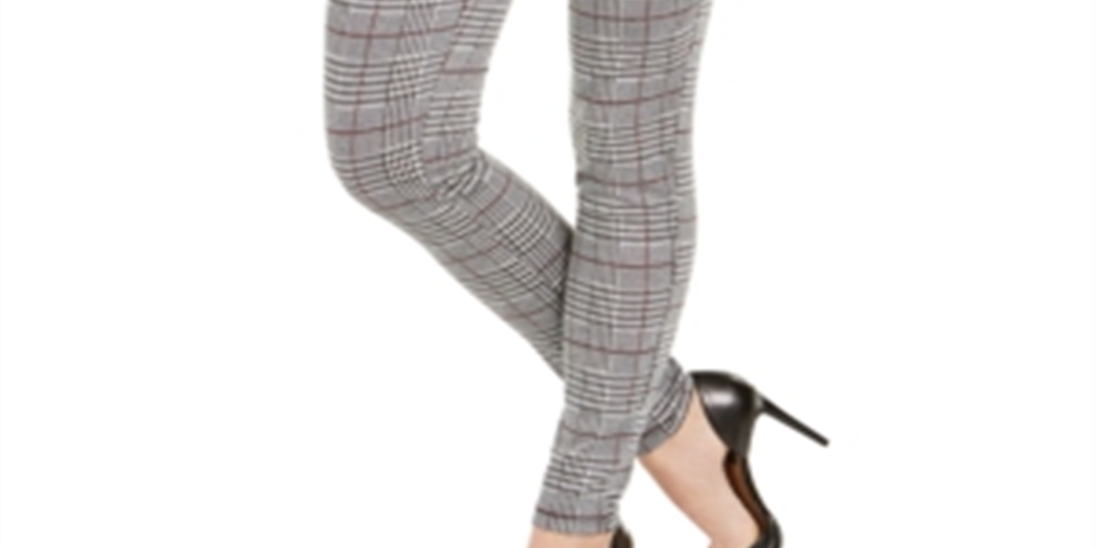 Leggings femininas Glen Plaid da INC International Concepts, cinza, tamanho XX-G