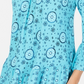 Top curto estampado ombro a ombro feminino Style &amp; Co, tamanho azul