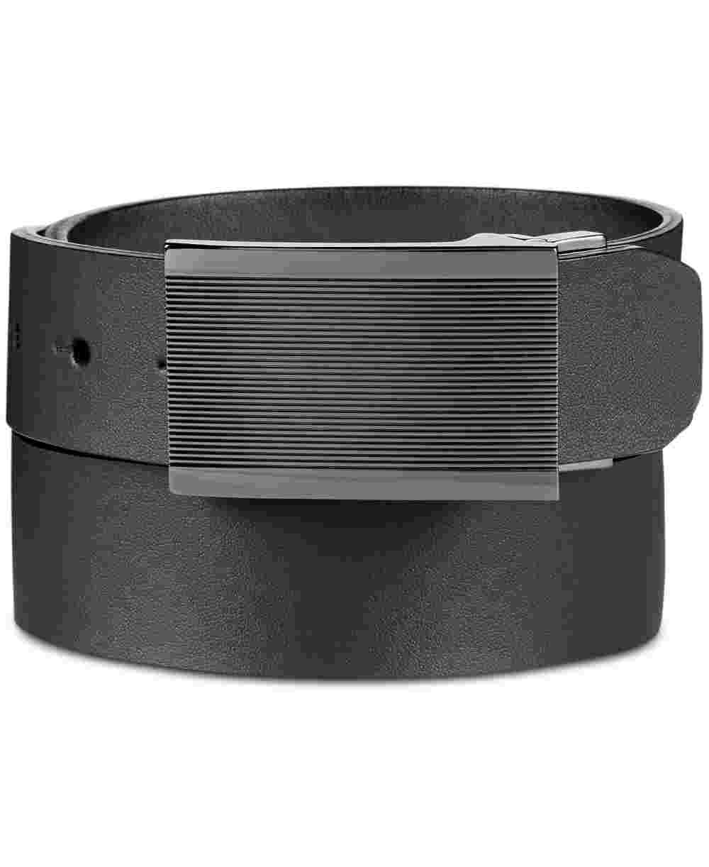 Cinto reversível Alfani masculino Cut Edge, cor carvão, tamanho 40