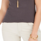 Regata feminina de algodão estilo &amp; co, cinza, tamanho pequeno