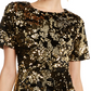 Vestido de lantejoulas feminino INC International Concepts tamanho dourado pequeno