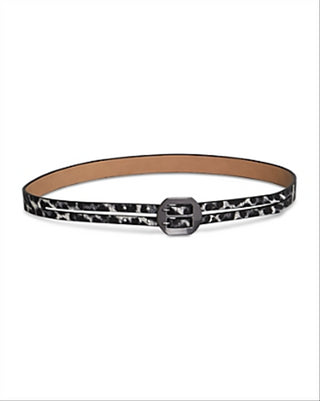 Bcbgeneration Leopard Print Faux Leather Belt Black Size M