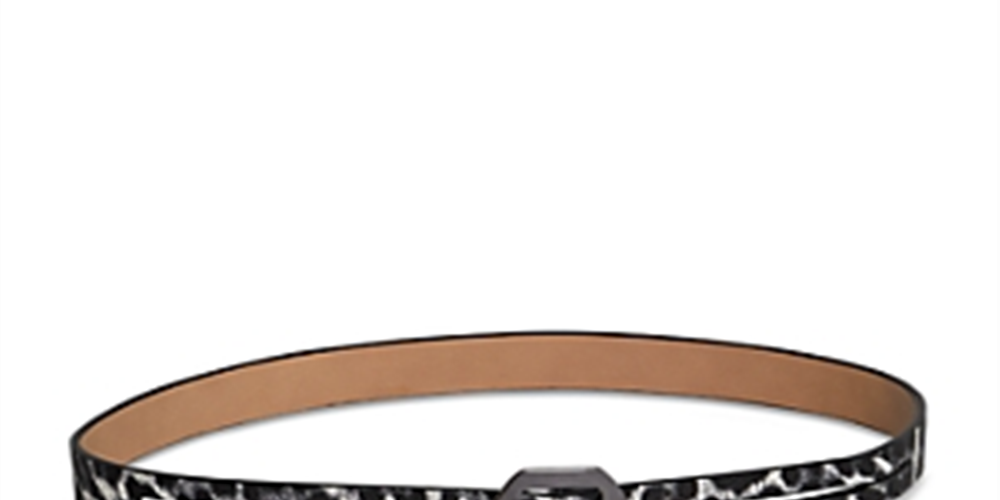 Cinto de couro sintético com estampa de leopardo Bcbgeneration, preto, tamanho M