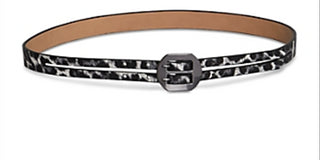 Cinto de couro sintético com estampa de leopardo Bcbgeneration, preto, tamanho M
