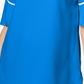 Blusa feminina Alfani com decote em V e mangas bufantes, azul, tamanho P