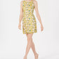 Adrianna Papell Minivestido Feminino Bordado Sobreposto Amarelo Tamanho 10