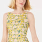 Adrianna Papell Minivestido Feminino Bordado Sobreposto Amarelo Tamanho 10