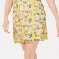 Adrianna Papell Minivestido Feminino Bordado Sobreposto Amarelo Tamanho 10