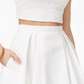 Vestido Teeze Feminino Me, 2 peças, renda, ajuste evasê, branco, tamanho 11