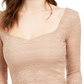 Top curto de renda Guess feminino, verde, tamanho grande