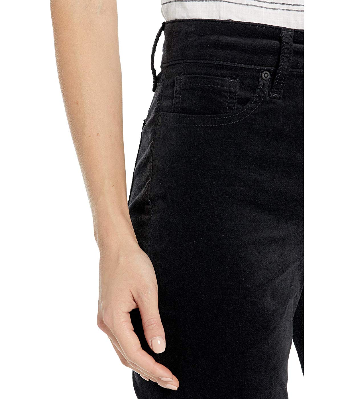 Calça reta feminina NYDJ Marilyn preta tamanho 4