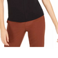 Blusa feminina Bar III com decote redondo, preta, tamanho médio