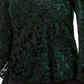 Blusa feminina Alfani Velvet Burnout, verde, tamanho X-S