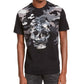 Camiseta masculina camuflada com lantejoulas e caveira da INC International Concepts, preta, tamanho grande