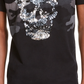 Camiseta masculina camuflada com lantejoulas e caveira da INC International Concepts, preta, tamanho grande