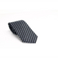 Gravata masculina Nautica Monee Grid geométrica fina fina de seda não aplicável preta tamanho regular