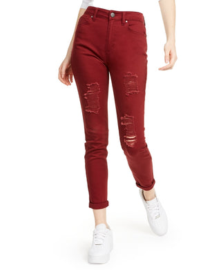 Calça jeans skinny desgastada Tinseltown Junior's vermelha tamanho 9