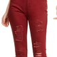 Calça jeans skinny desgastada Tinseltown Junior's vermelha tamanho 9