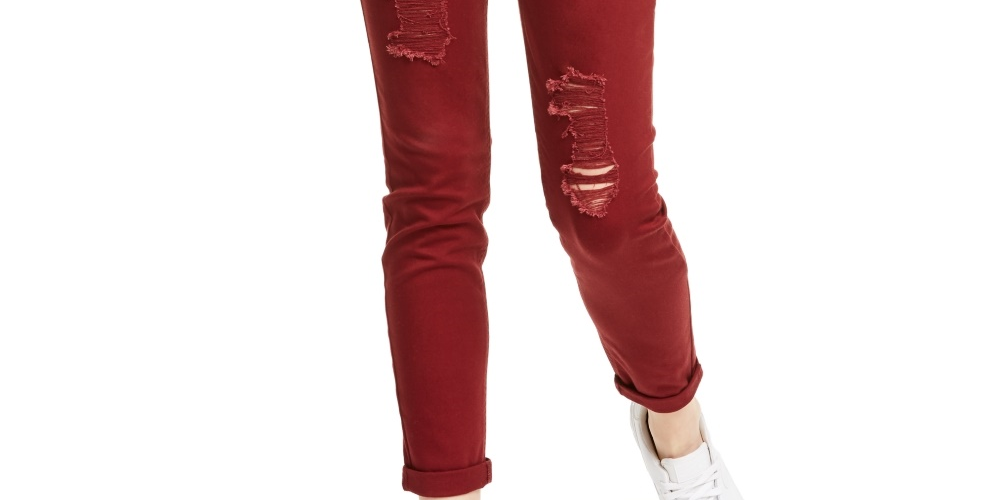Calça jeans skinny desgastada Tinseltown Junior's vermelha tamanho 9