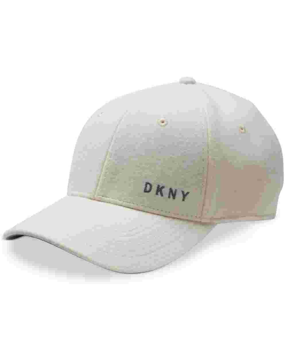 Boné de beisebol masculino com logotipo DKNY, tamanho regular, branco