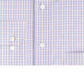 Camisa xadrez de algodão masculina Eagle com botões, torção violeta, tamanho 15x32-33
