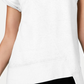 Camiseta Calvin Klein Performance Assimétrica Feminina Branca Tamanho Grande