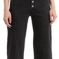 Calça jeans feminina Levi's Mile High Wide Leg preta, tamanho 25x25, masculina
