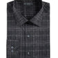 Camisa social masculina Alfani Slim Antirrugas Stretch Azul Marinho Branco Tamanho 14-14,5