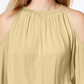 Blusa Alfani Feminina Smocked com Ombros Descobertos, Amarela, Tamanho P