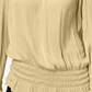Blusa Alfani Feminina Smocked com Ombros Descobertos, Amarela, Tamanho P