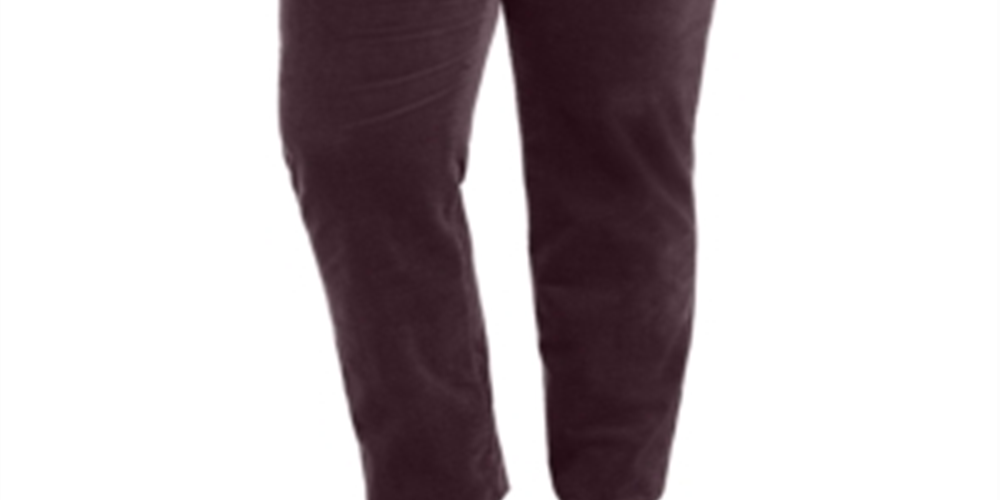 Calça feminina Charter Club Plus Tummy Control Super Stretch com perna reta, vermelha, tamanho 14W